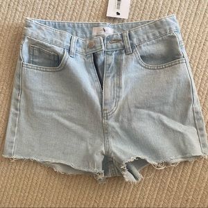 Oak & Fort Light Blue Jean Shorts - NWT Size Small